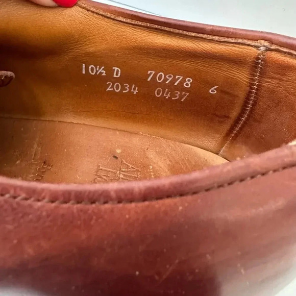 Allen Edmonds Byron Cap Toe Cognac Brown Oxford Dress Shoes‎ Men's 10.5 Classic - Picture 8 of 8